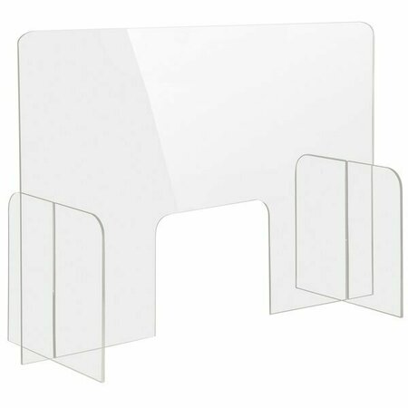 BON CHEF 90177-6 30'' x 23 3/4'' Clear Tabletop Health Safety Shield with Transaction Window 201901776